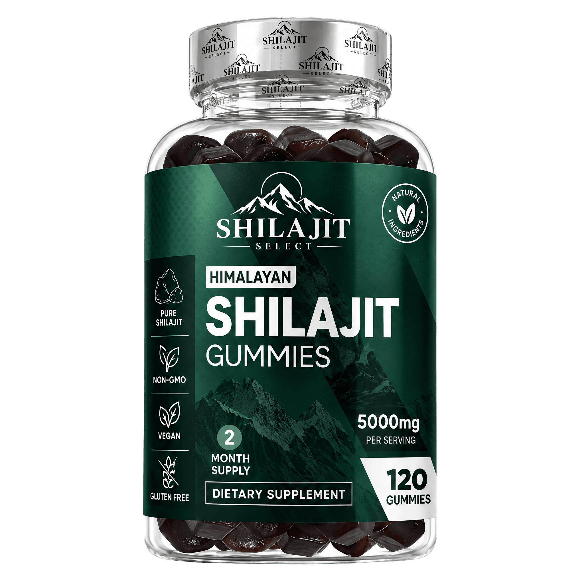 Vrijstaande Shilajit Gummies productverpakking